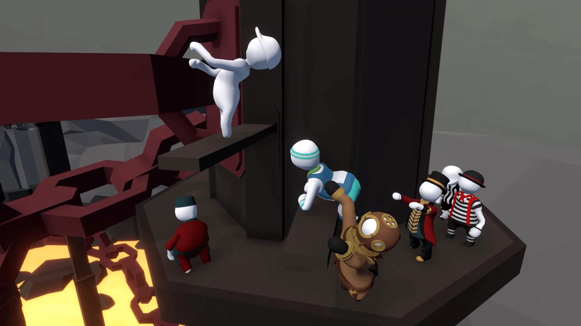Human fall как играть вдвоем. Human fall flat по сети. human fall flat печка. human fall flat крутой. фон из human fall flat.
