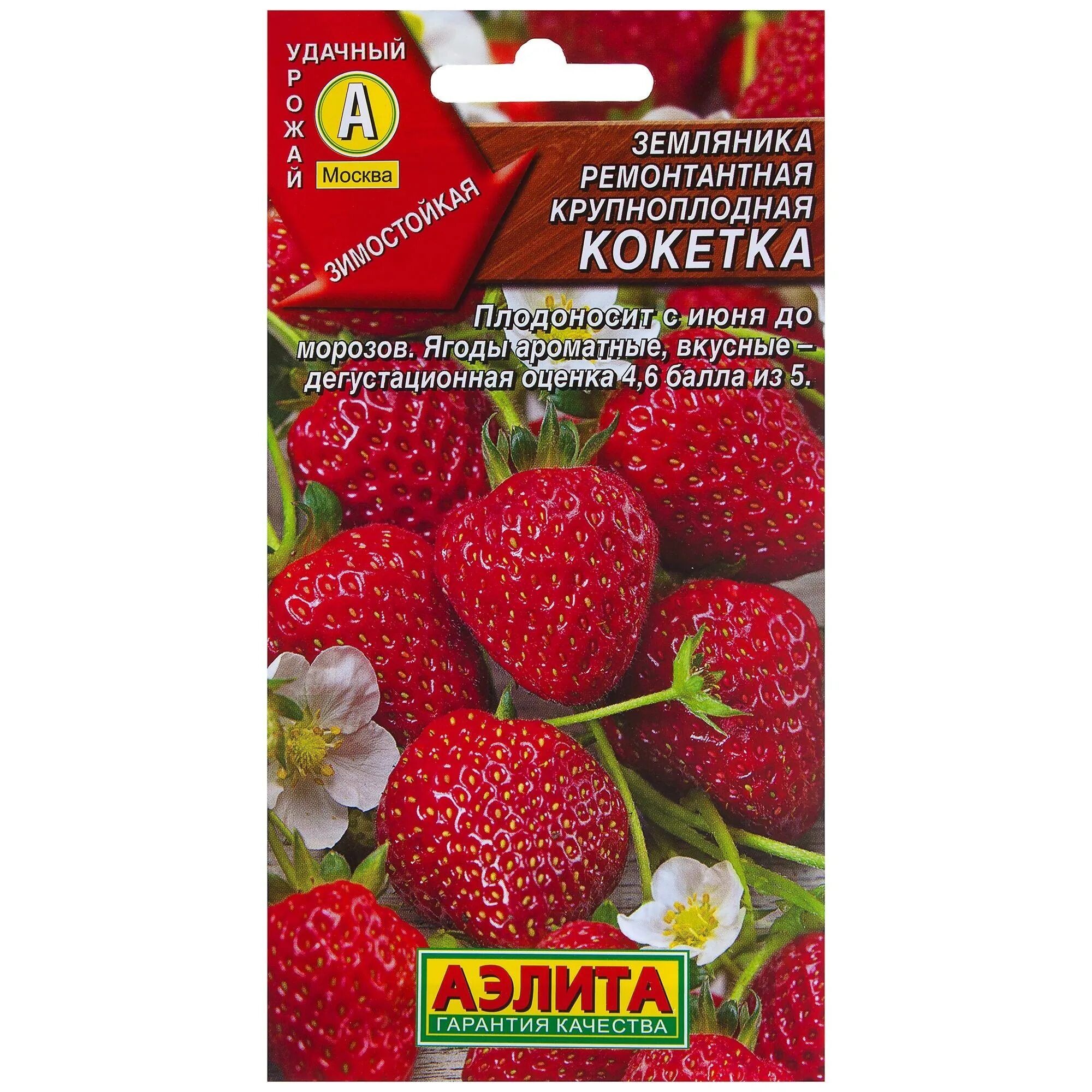 Купить семена Земляника Кокетка ремонтантная крупноплодная от Аэлита, 5204