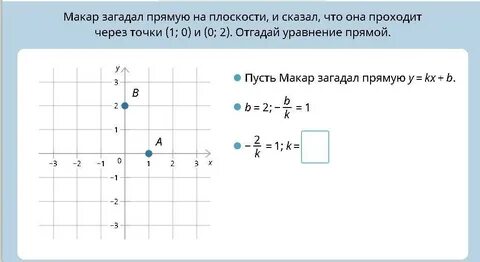 Прямая у кх б проходит через точки