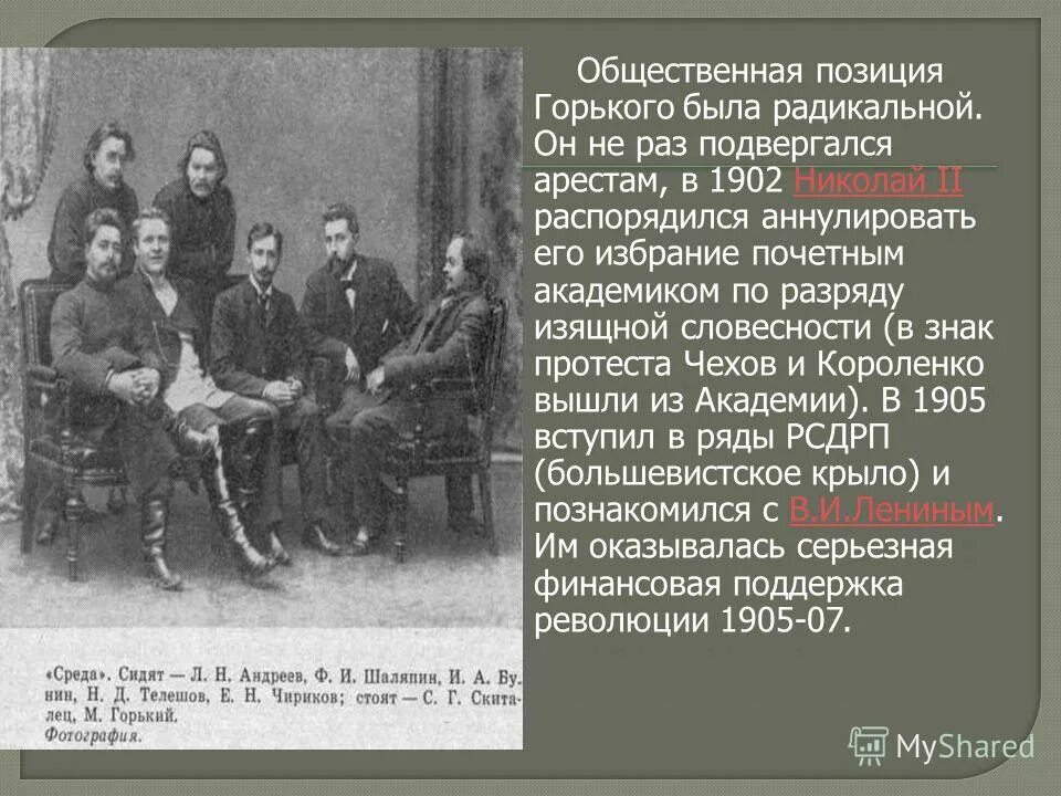 Авторская позиция горького. Общественная позиция Горького. Общественная позиция Чехова. Почётный академик по разряду изящной словесности.