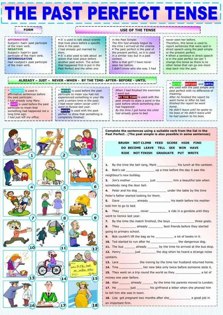 Suitable verb form. Past perfect. Past perfect упражнения. Past simple past perfect упражнения. Past perfect Tense exercises.