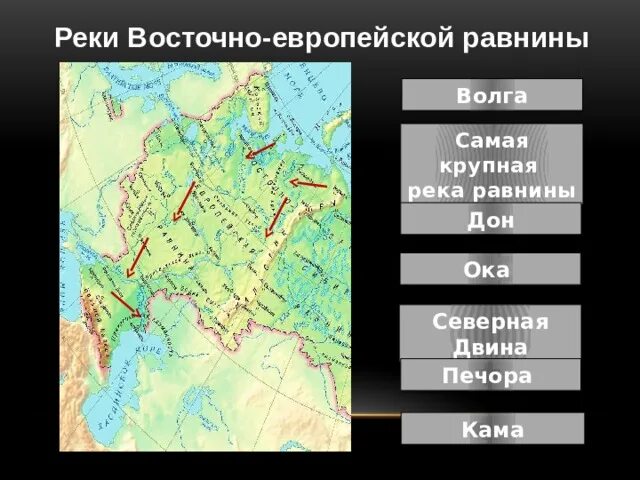 Состав воды восточно европейской. Реки и озера Восточно европейской равнины на карте. Реки Восточно-европейской равнины. Крупнейшие реки Восточно европейской равнины. Реки Восточной Европецско равнины.