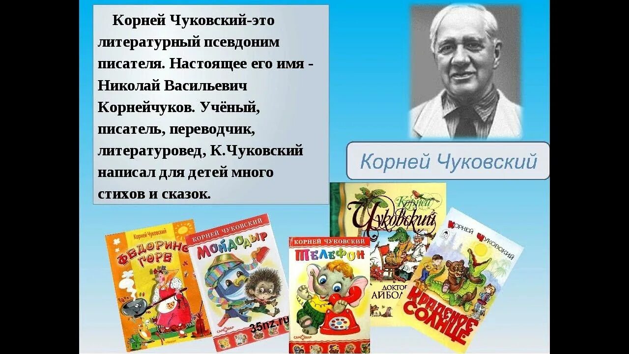 Какие произведения корнея чуковского. Дата рождения Чуковского Корнея Ивановича.