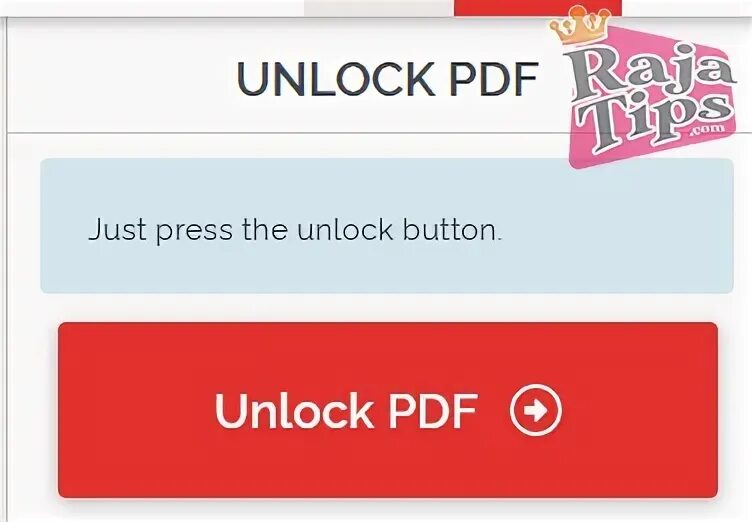 Two Press Unlock. Press to unlock