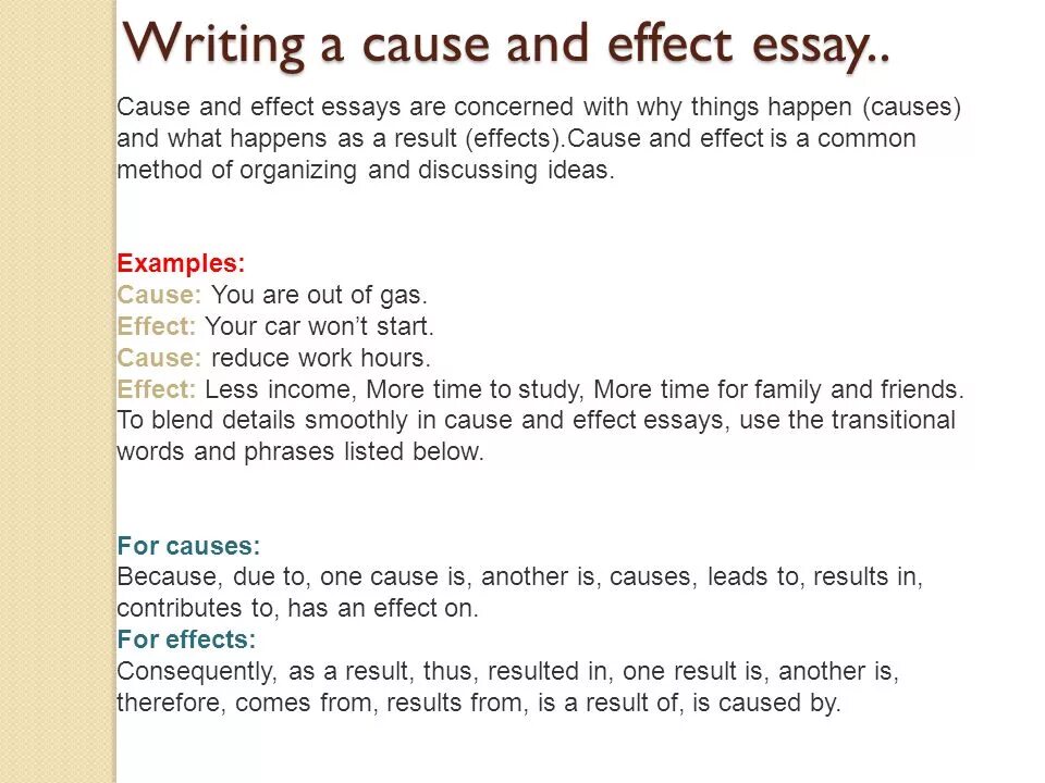 They do not use word. Cause and Effect essay. Cause and Effect essay Words. Writing cause and Effect essay. Cause and Effect essay examples.