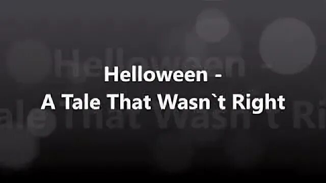 Helloween a tale that wasn t. Helloween a tale that wasn t