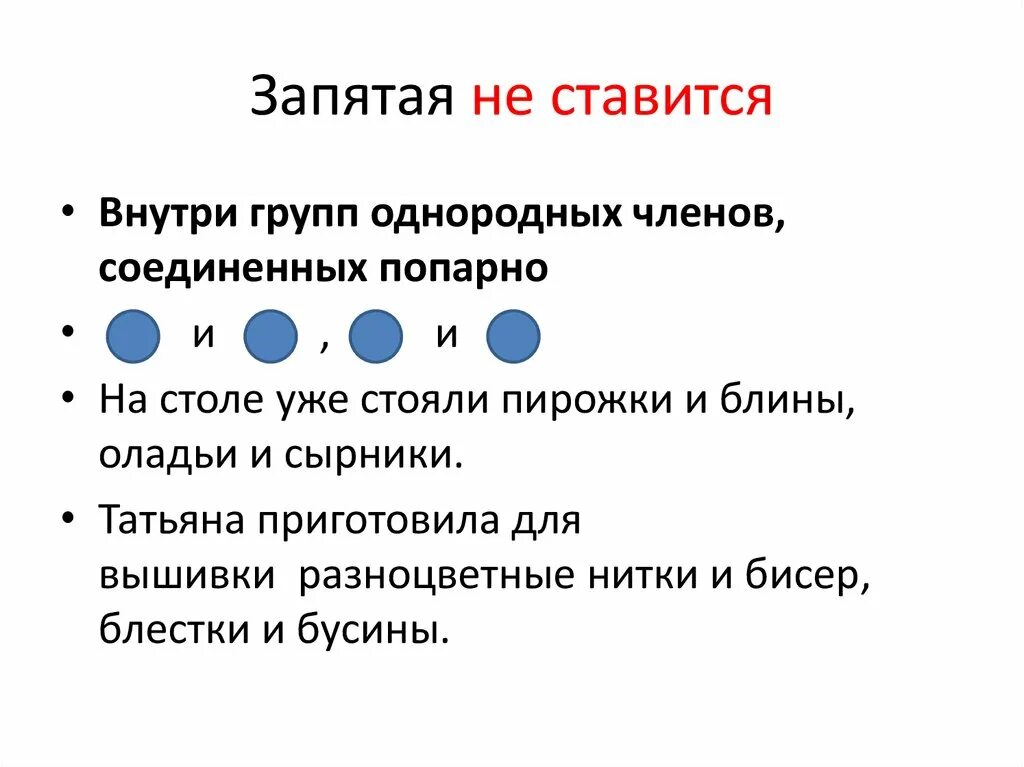 Предложения с повторяющимися союзами при однородных членах. Запятая не ставится. Внутри групп однородных членов Соединённых попарно. Группы однородных членов Соединенных попарно.