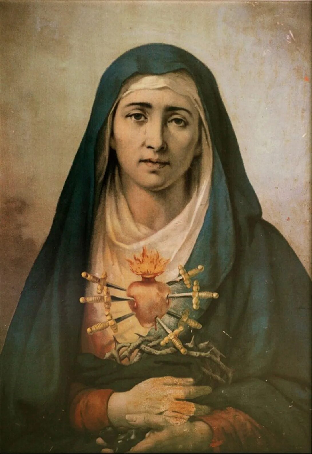 Maria de los. Mater Dolorosa икона. Католическая икона Девы Марии. Католическая икона Девы Марии с сердцем.