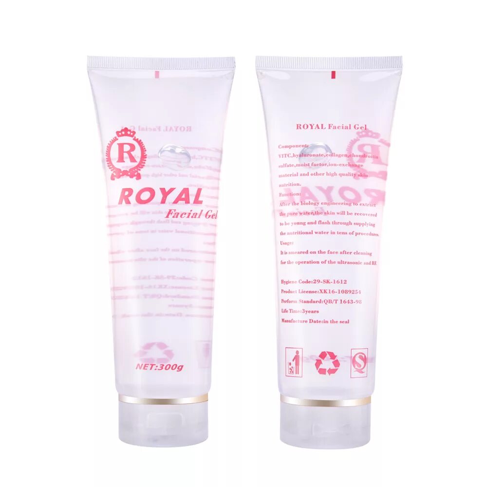 Royal facial. Gel for face. RF Cream for Ultrasound.