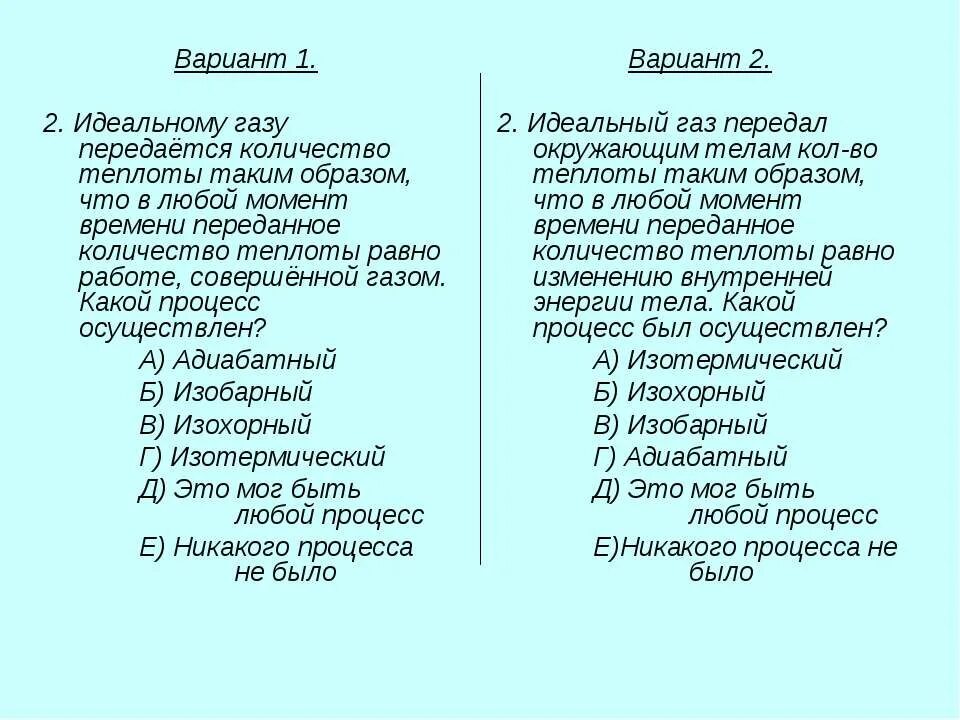 Идеальному газу передается количество