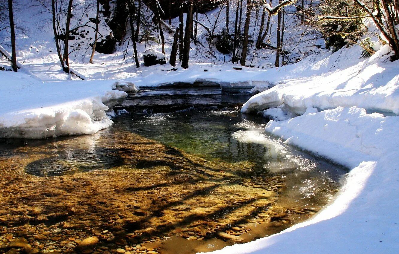 Талые воды весной. Весенние ручьи. Весенний Ручеек.