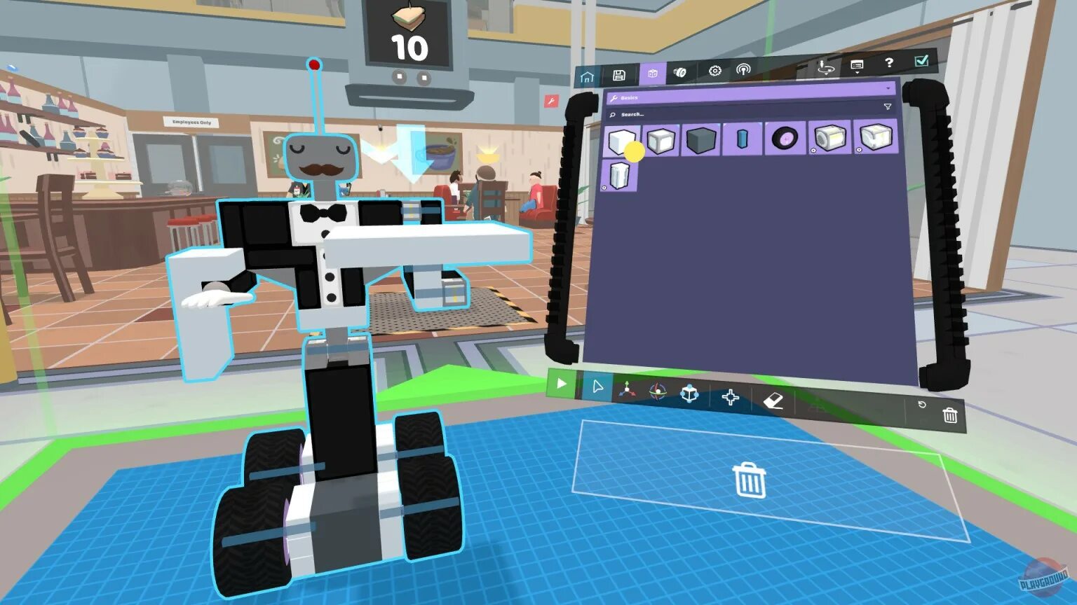 Roboco. Новые игры в vr 2025. roboco controller mem. game where you build robot from blocks.