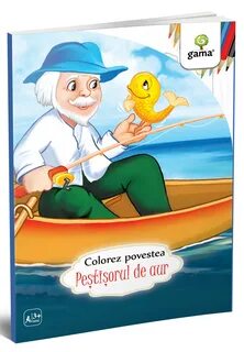 Pestisorul de Aur - Carti de colorat - Colorez povestea- Editura Gama.