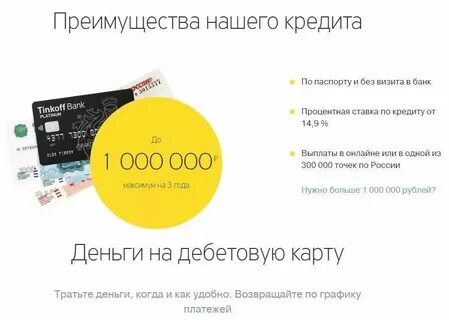 Потребительский кредит тинькофф калькулятор расчета