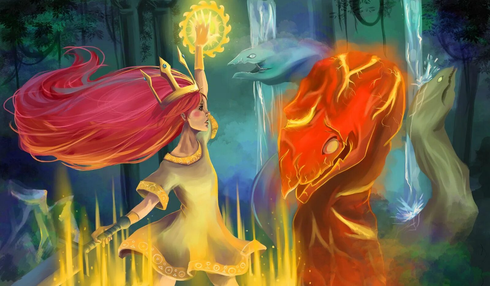 Child of light прохождение. Child of Light арт. Child of Light Aurora Art.