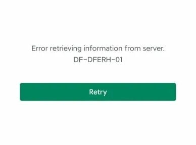 Сервер df dferh 01 ошибка плей