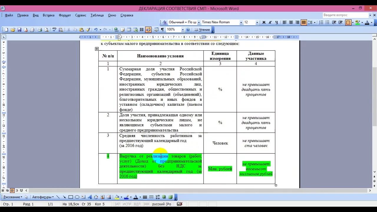 Декларация субъектов малого предпринимательства форма. Декларация по смп. декларация соответствия смп. декларация мсп форма.