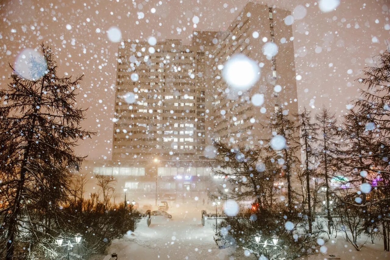 Сегодня падал снег. Снегопад. Падающий снег. Мурманск снегопад. Падает снег в городе.