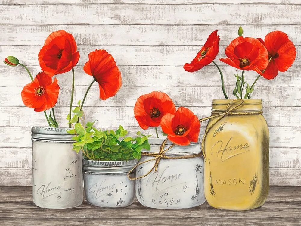 Poppy shop. Danhui Nai художник. Репродукция маки dopem15770a. Кружка желтая Mason Jar Art House. 2d арт банка с цветами.