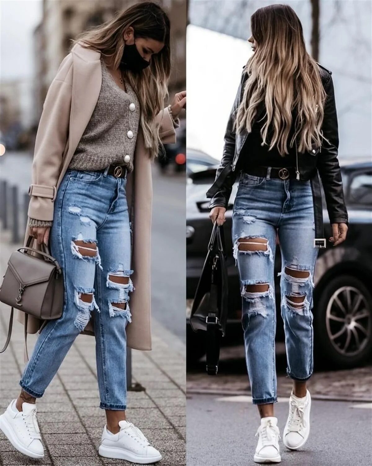 Какие джинсы модные в 2025 году. Джинсы boyfriend 2022. модные джинсы бойфренды. джинсы бойфренды женские 2023. с чем носить рваные джинсы.