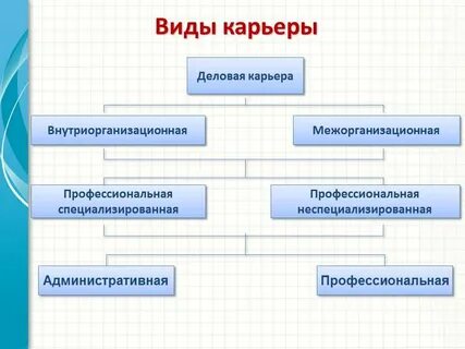 Выберите виды карьеры