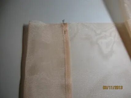 Как укоротить тюль с утяжелителем без обрезания