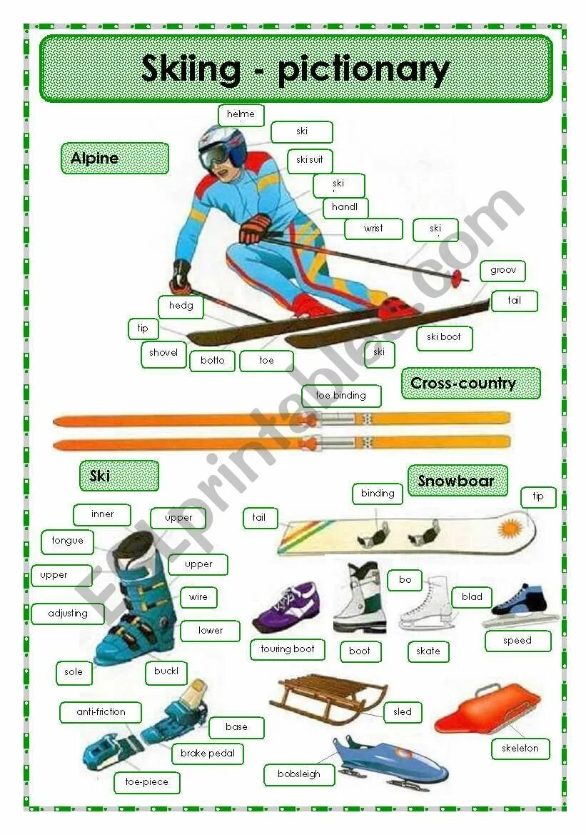 Ski Vocabulary. Английский Ski. Skiing for Kids Vocabulary. Лыжи на английском языке. Ski с английского на русский