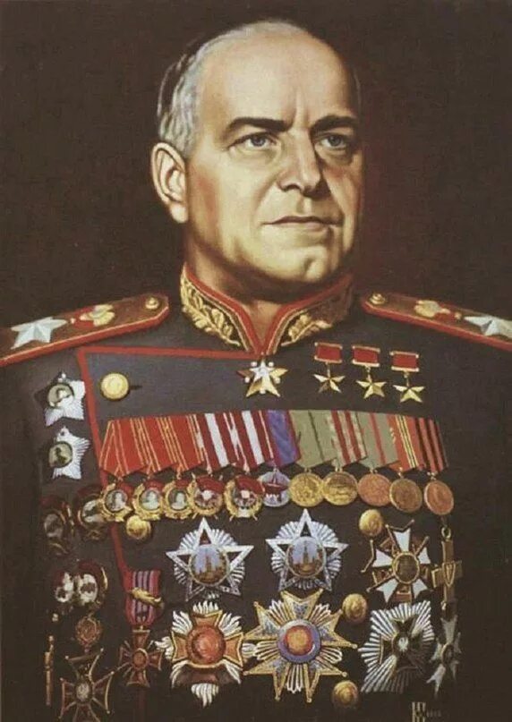 Исторические личности великой отечественной войны. Маршал Жуков портрет.