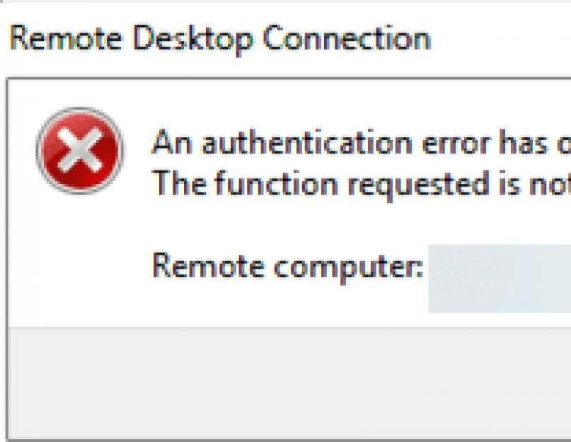 RDP ошибка. Ошибка Remote desktop. Ошибка: an Error has occurred.. Сбой RDP. Error remote connection