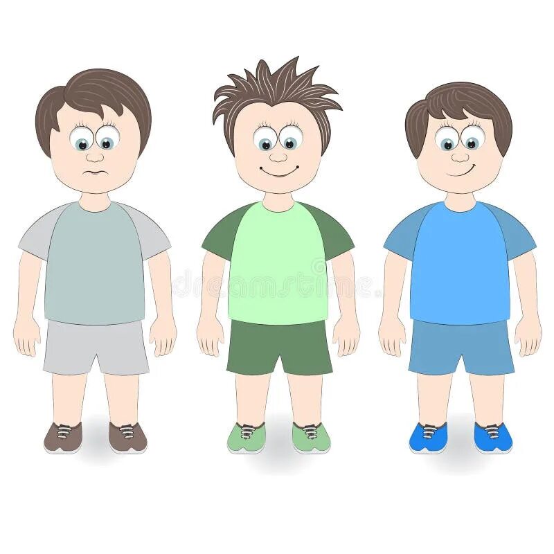 Изображены 3 мальчика
