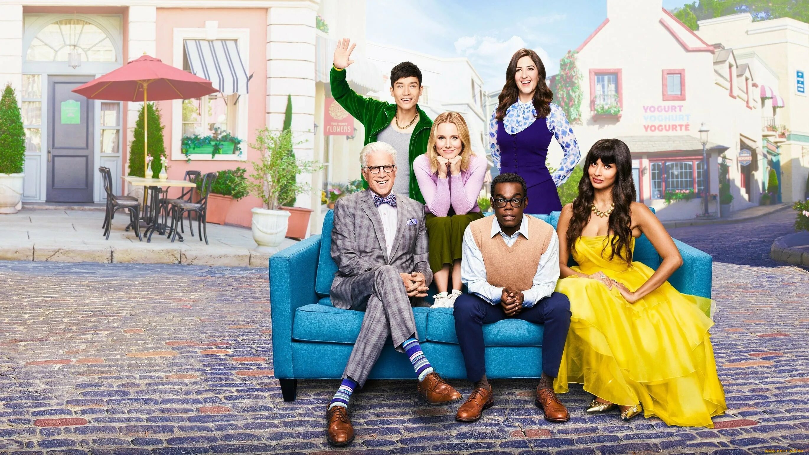 Getting better this place. The good place постер.