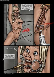 slasher, bondage, comic panel, dofantasy, sex slave.