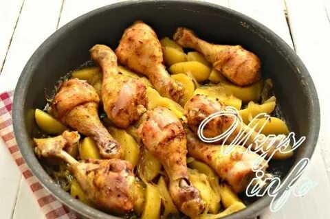 Жареные голени с картошкой