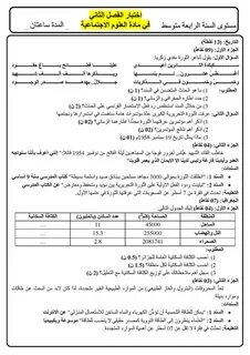 اختبار 2 اجتماعيات 4 متوسط - الموقع الأول للدراسة في الجزائر Нотная Тетрадь...