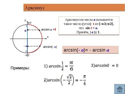 Арккосинус уравнения
