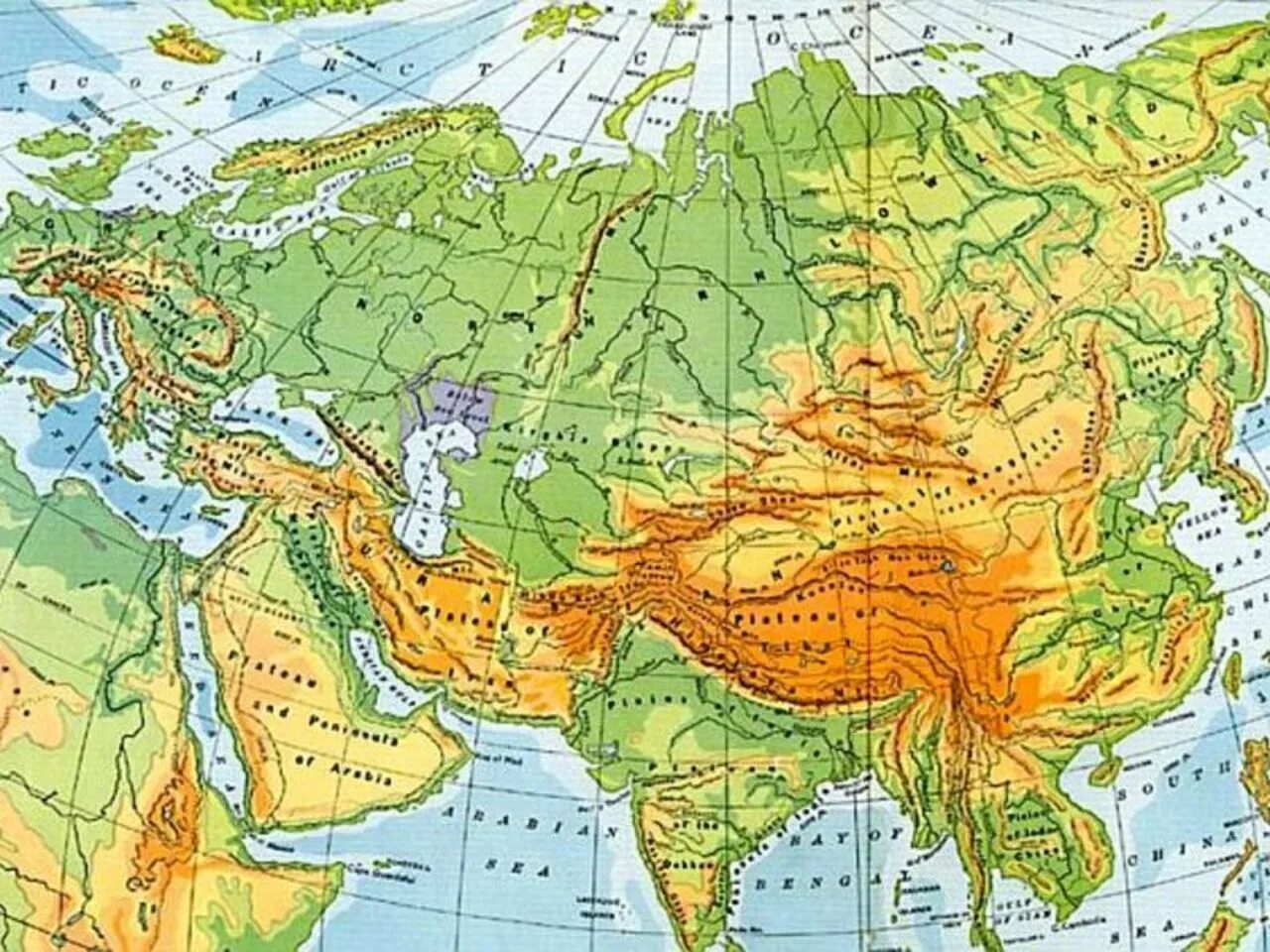 Какие горы на территории евразии. Карта Евразии географическая крупная. Карта Евразии физическая карта. Материк Евразия физическая карта.