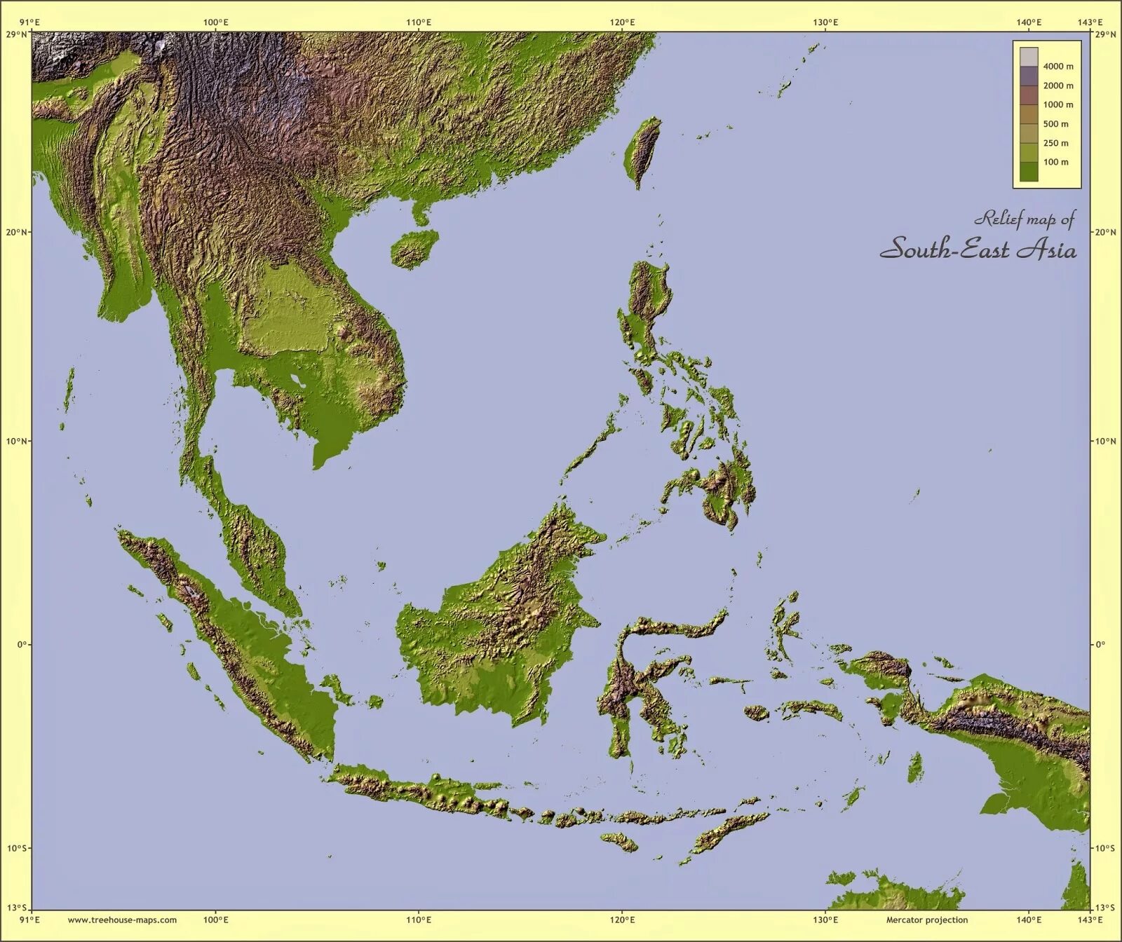 Юго-Восточная Азия карта рельефа. Физ карта Юго Восточной Азии Азии. Юго-Восточная Азия рельеф карта физическая. Southeast Asia Map.