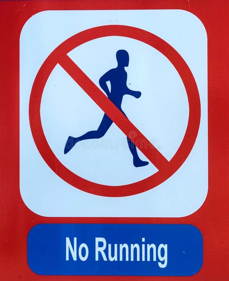Running sign