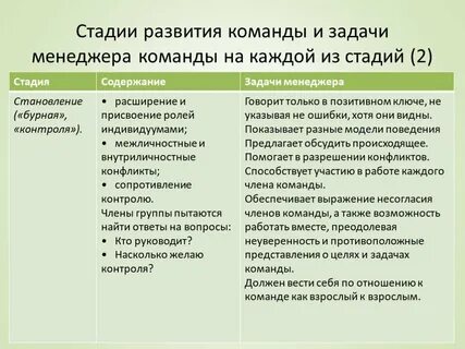 Задачи команды проекта