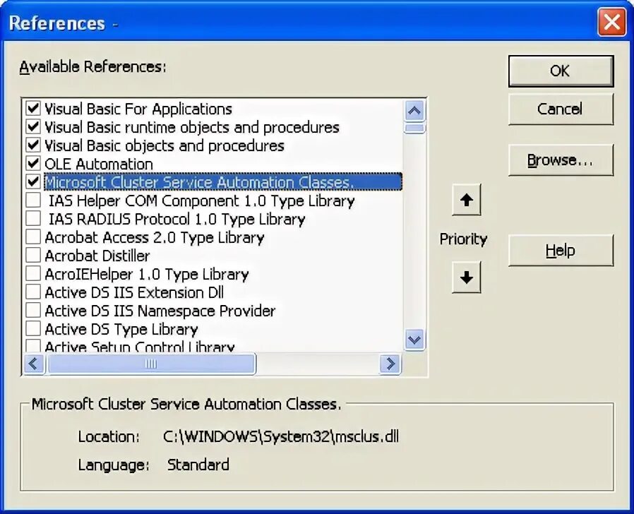 The available program. Microsoft data access components. activex database object (ado),. dao программа. program for references.
