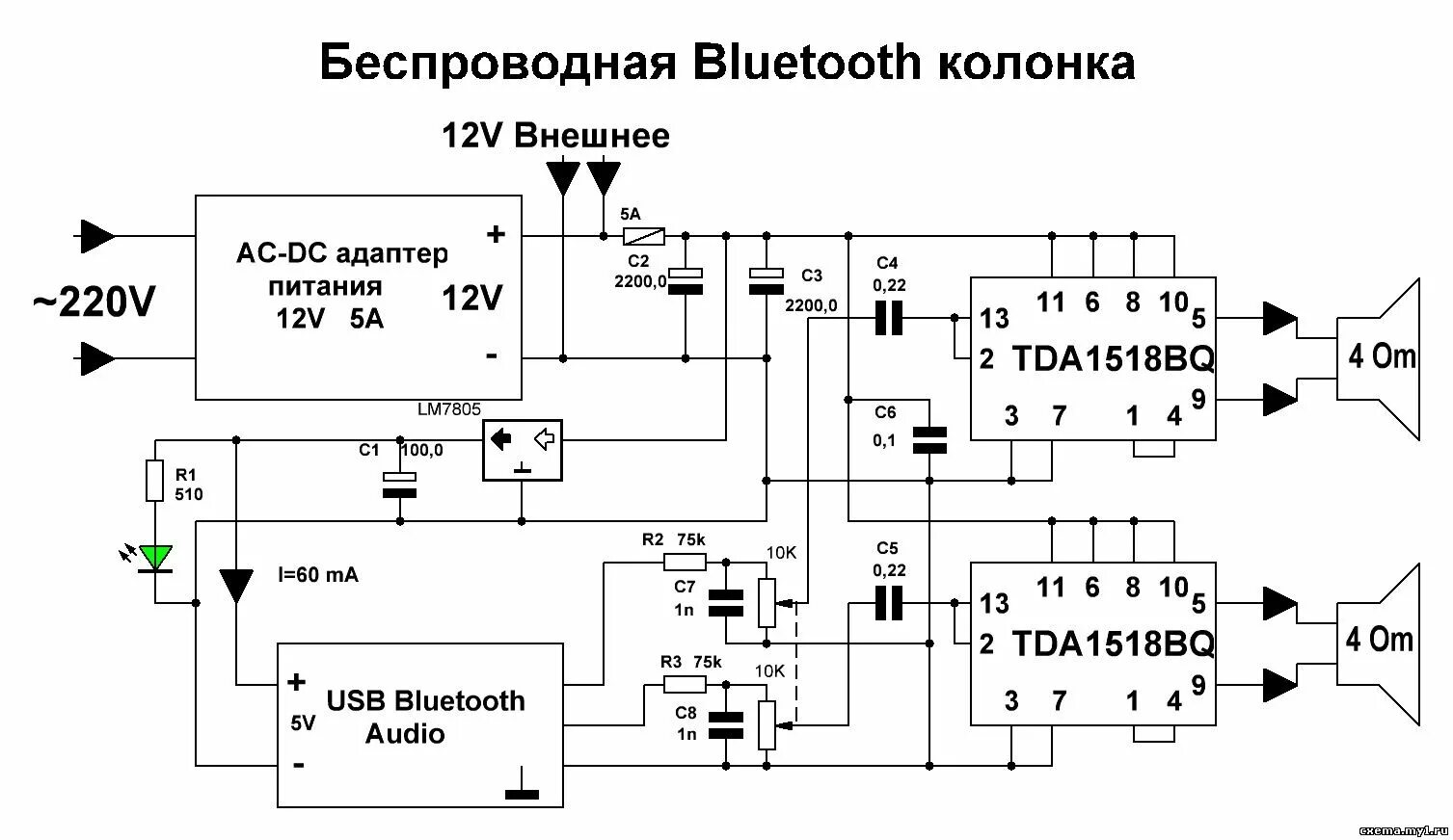 Схемы блютуз