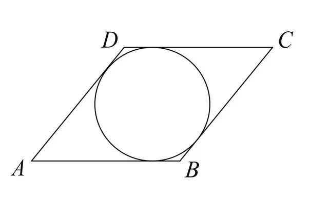 Острый угол ромба равен 30 радиус вписанной 2. Окружность вписанная в ромб. Ромб вписан в окружность задачи. Острый угол ромба равен.