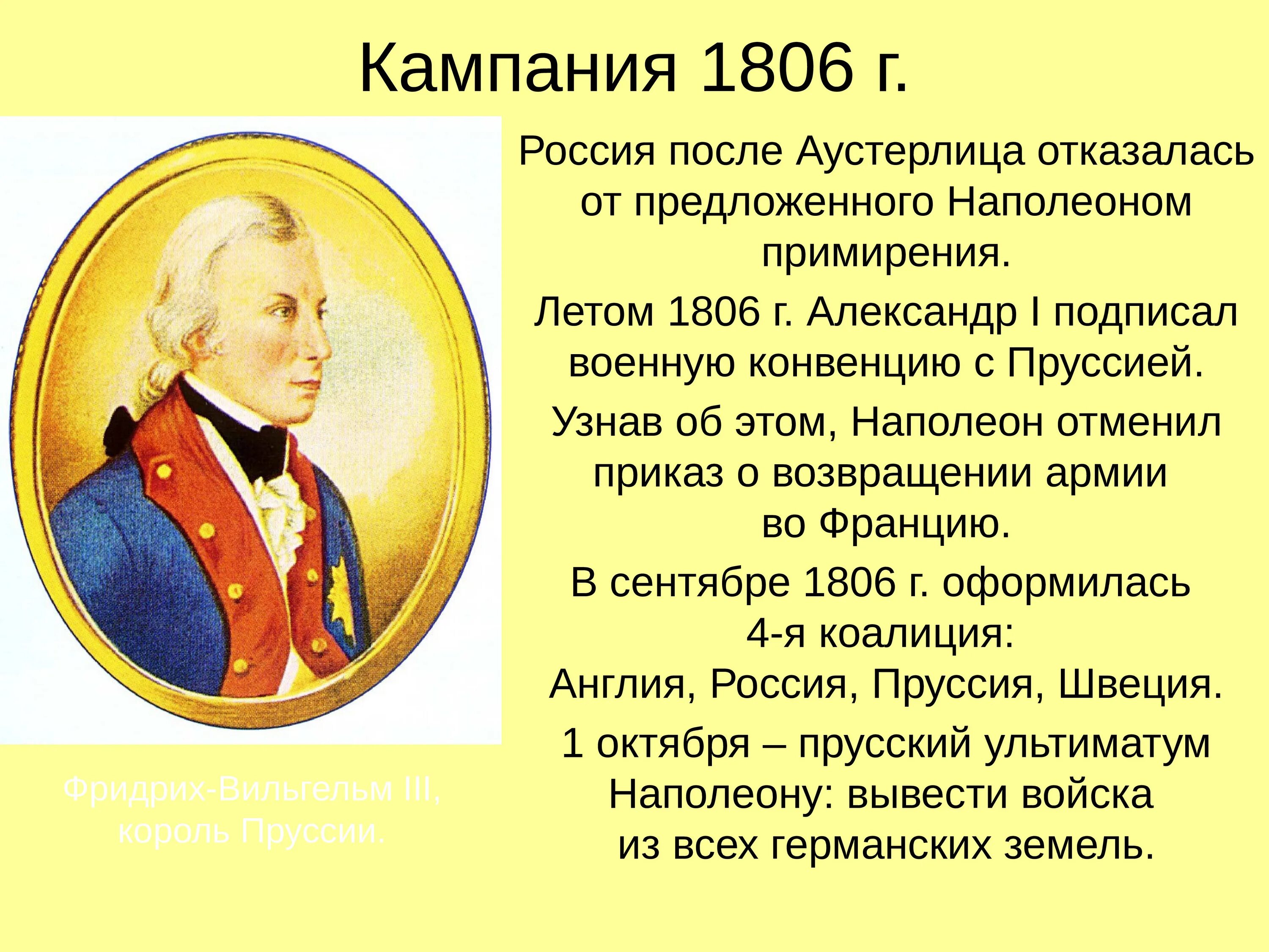 1806 Год в истории России. 1806 Год событие. Исторические события 1806 года. Военная конвенция россии и франции