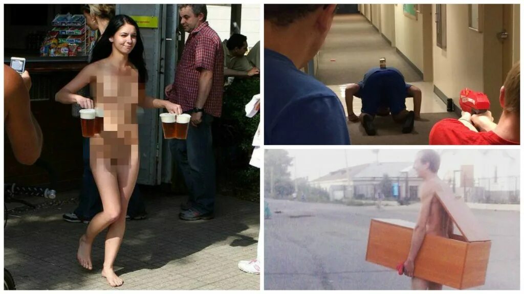 Машка на спор разделась догола на улице