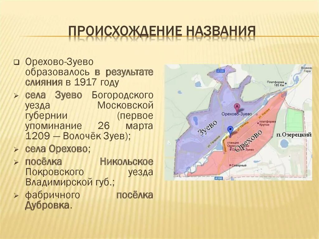 Происхождение названия группы. Орехово-Зуево происхождение названия. Волочек Зуев. Сообщение об Орехово Зуево. Происхождение названия Москва.