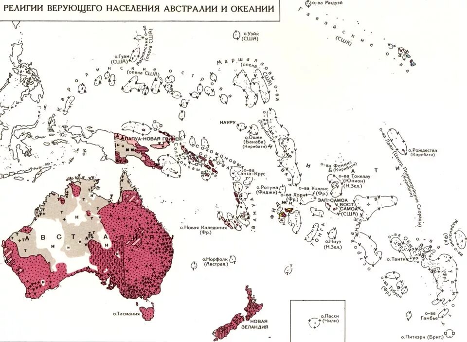 Размещение населения австралия и океания. Народы Австралии и Океании на карте. Карта религий Австралии и Океании. Карта плотности населения Австралии и Океании. Религии Австралии и Океании.