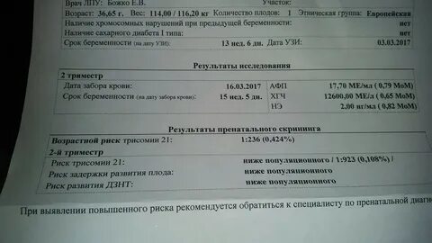 Скрининг пороков развития плода