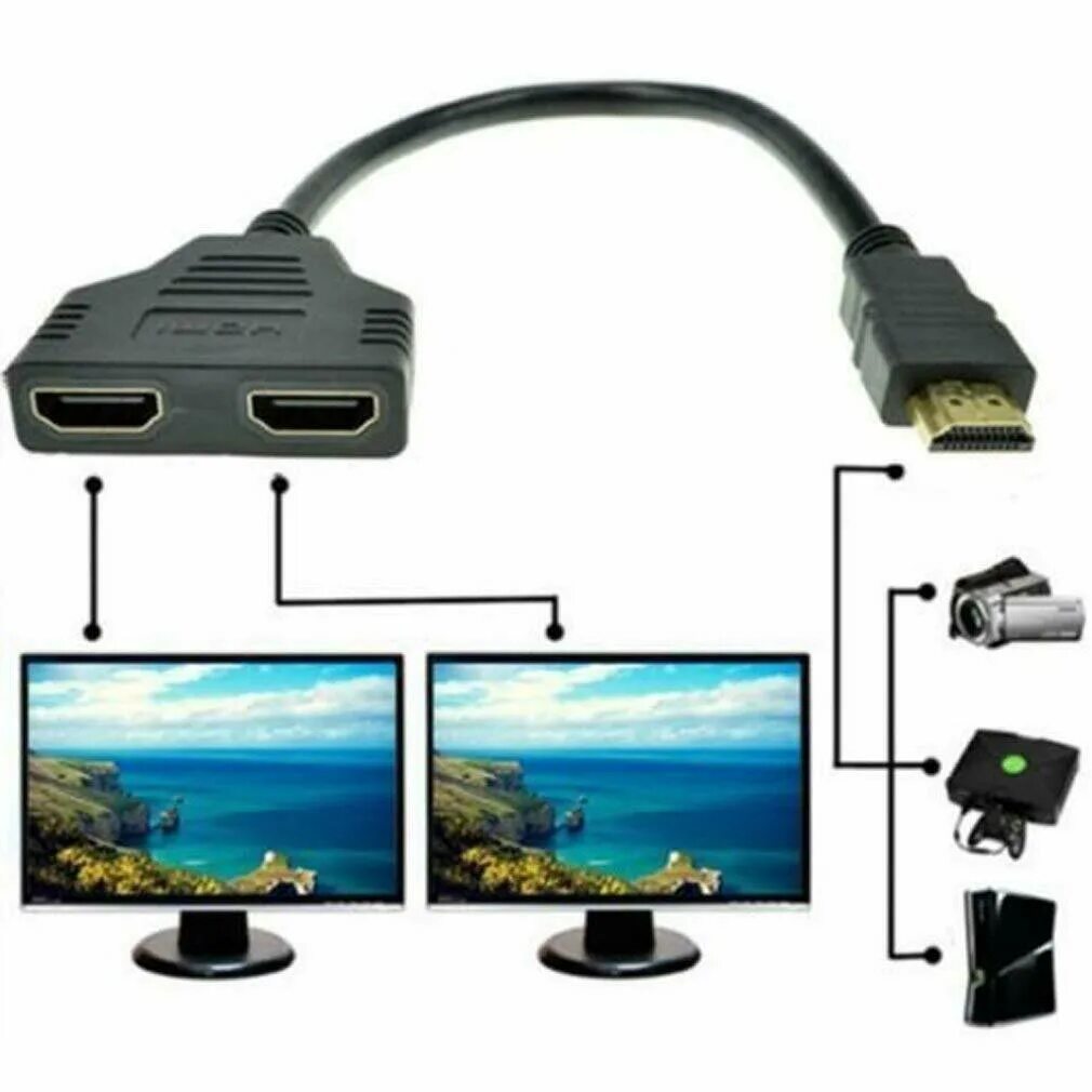 Как подключить второй монитор hdmi. Переходник с 2 hdmi на 1. переходник hdmi - 2xhdmi. адаптер разветвитель hdmi на 3 порта hdmi. сплиттер hdmi v2.1.