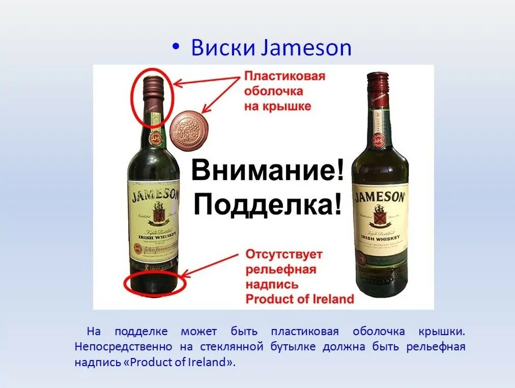 Как отличить настоящую от поддельной. Алкоголь фальсификат.