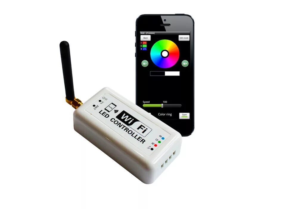 Управление лентой с телефона. Wi-Fi контроллер RGB. RGB контроллер WIFI. Блок управления RGB. РГБ контроллер для светодиодных лент с Wi Fi.